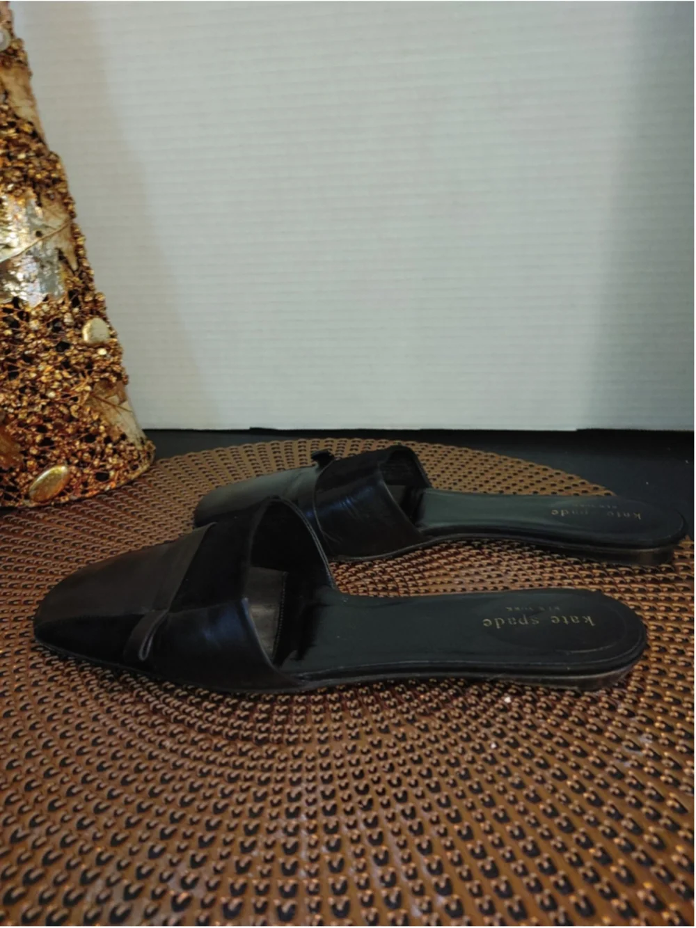 Kate Spade Leather & Suede Slides Size 8